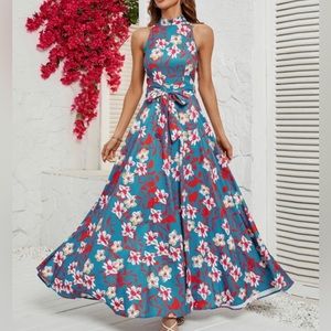 Maxi floral boho dress Large